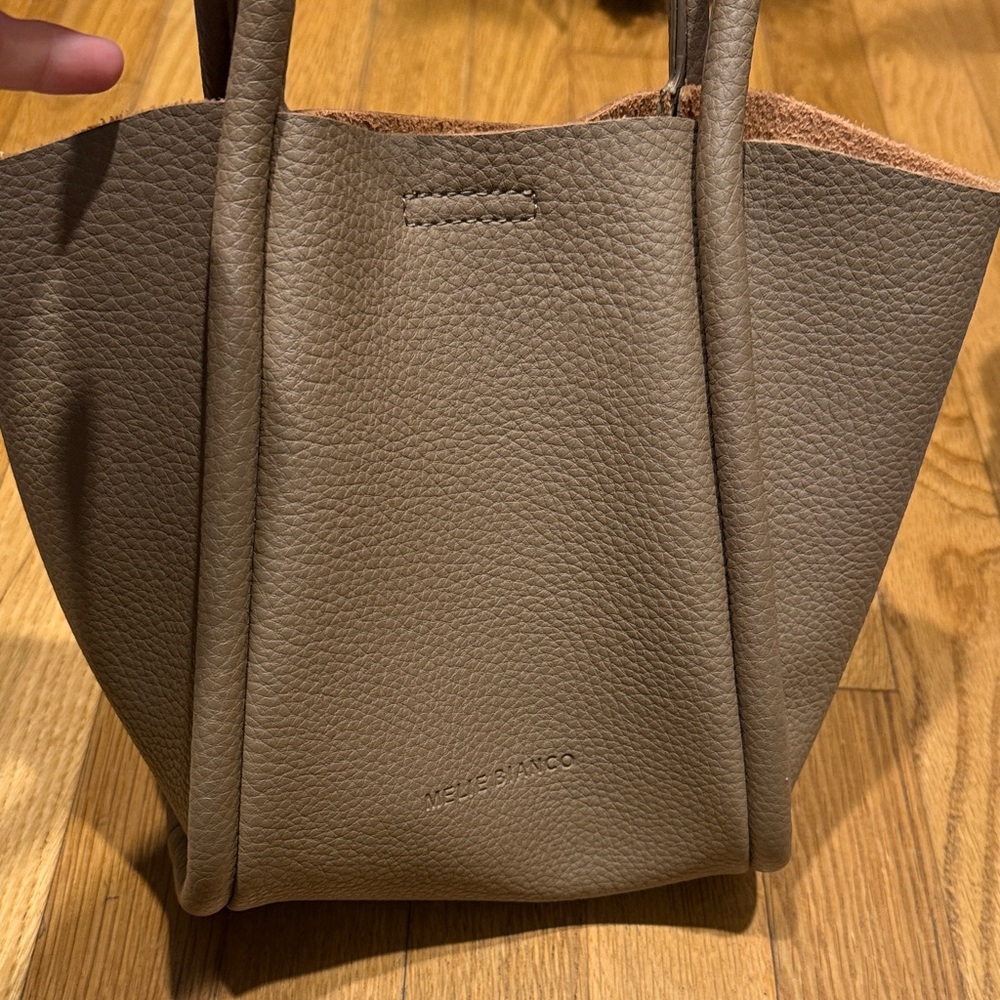 Melie Bianco Taupe Vegan Leather Purse - Picture 3 of 7